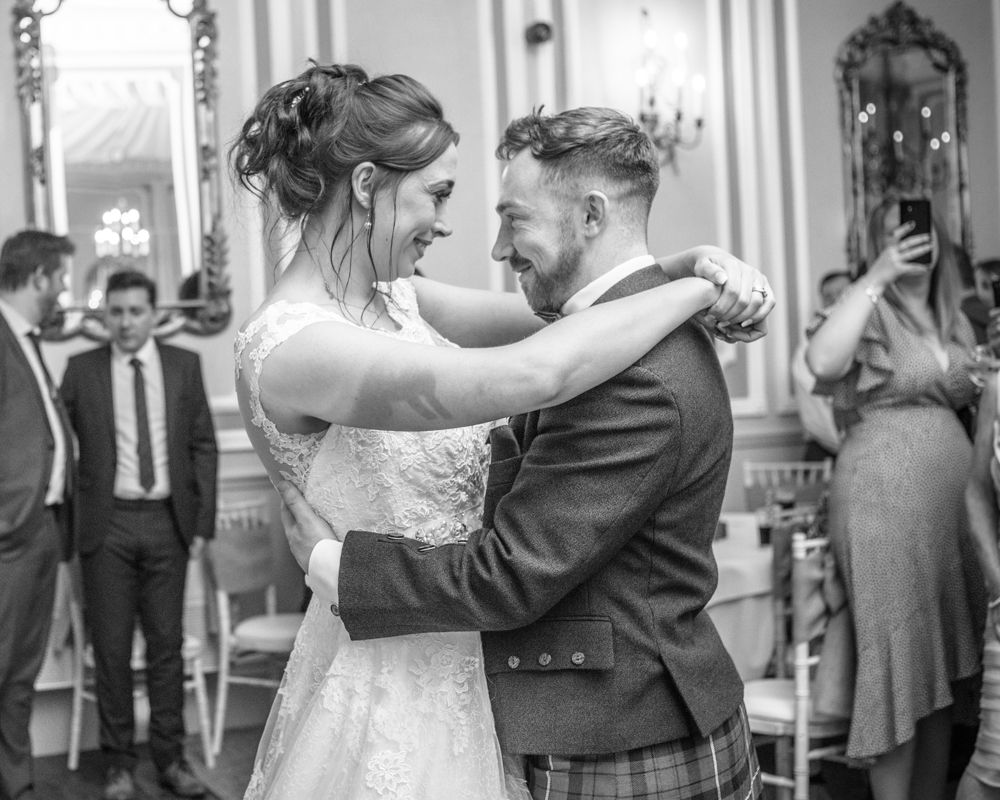 Mr and Mrs on the dancefloor, Sheffield wedding photographers, Ringwood Hall Hotel