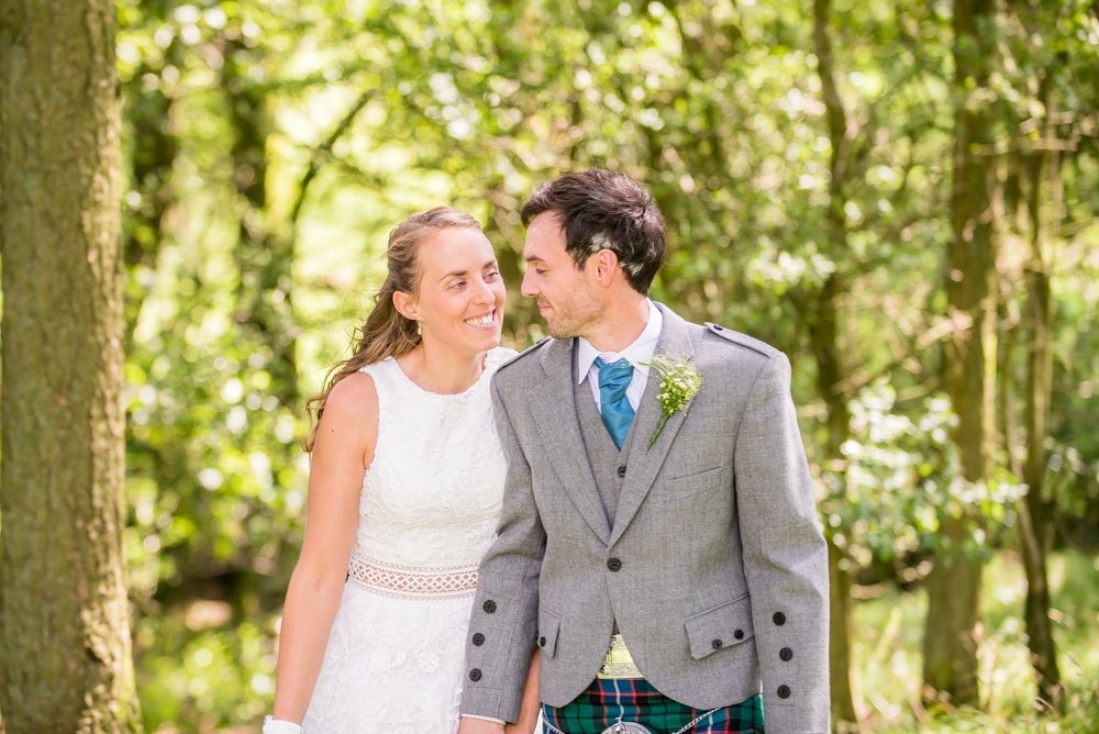 Walking through the woods, Howgills wedding, Sedbergh, Lake District wedding photographers