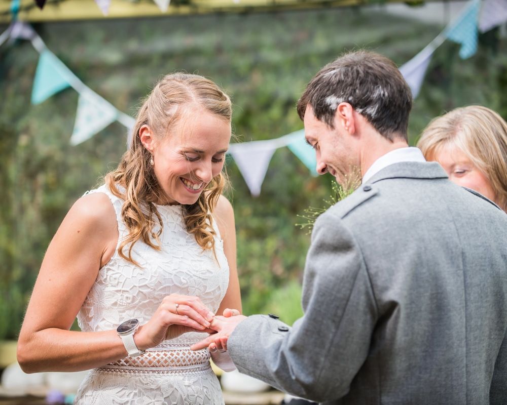 Ring exchange, Howgills wedding, Sedbergh, Lake District wedding photographers
