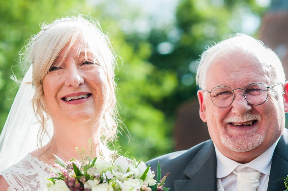 Posing for their guests,  Hotel Van Dyk wedding photography Chesterfield