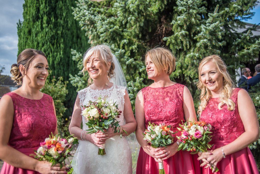 Caroline and her bridesmaids,  Hotel Van Dyk wedding photography Chesterfield