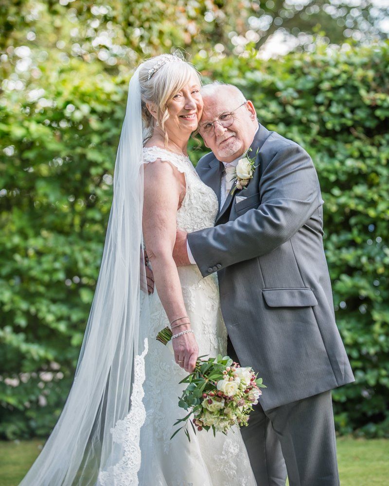 Bride and groom posing,  Hotel Van Dyk wedding photography Chesterfield