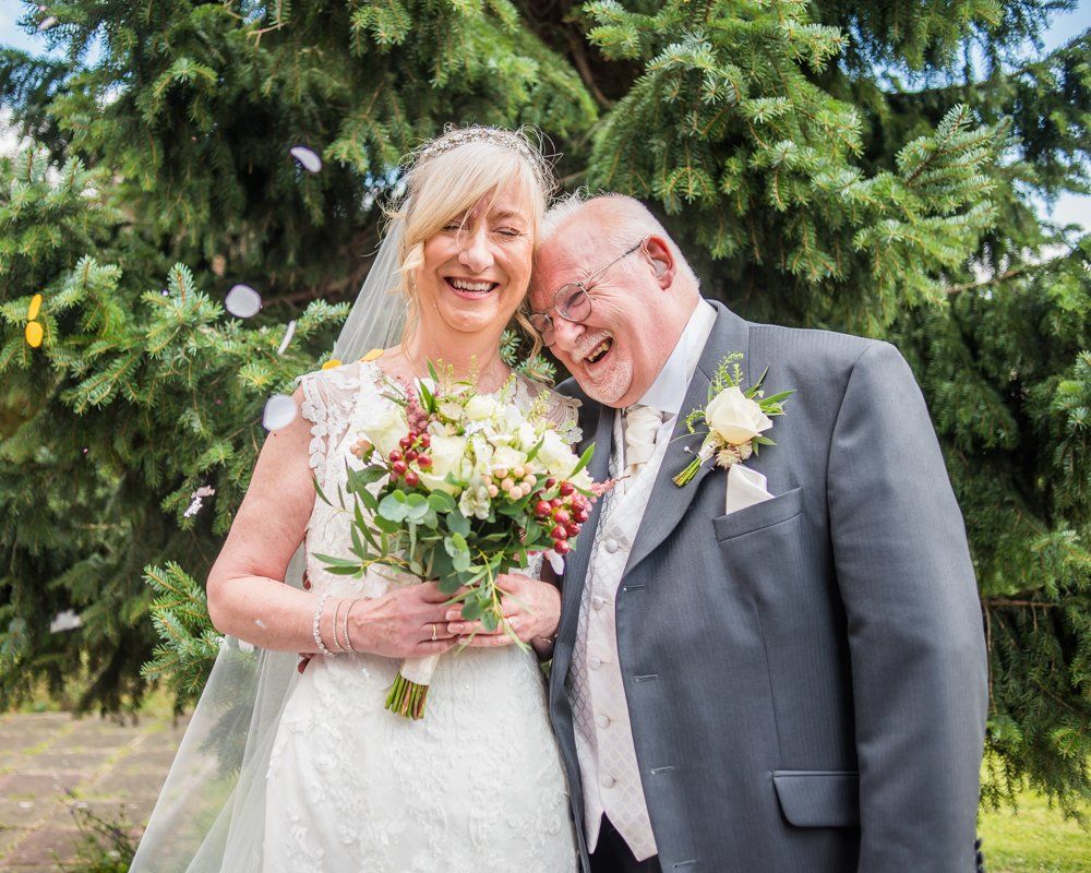 Happy couple,  Hotel Van Dyk wedding photography Chesterfield