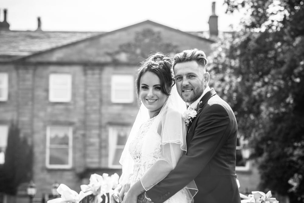 Smiling for the camera, Waterton Park Hotel weddings, Yorkshire wedding photographers