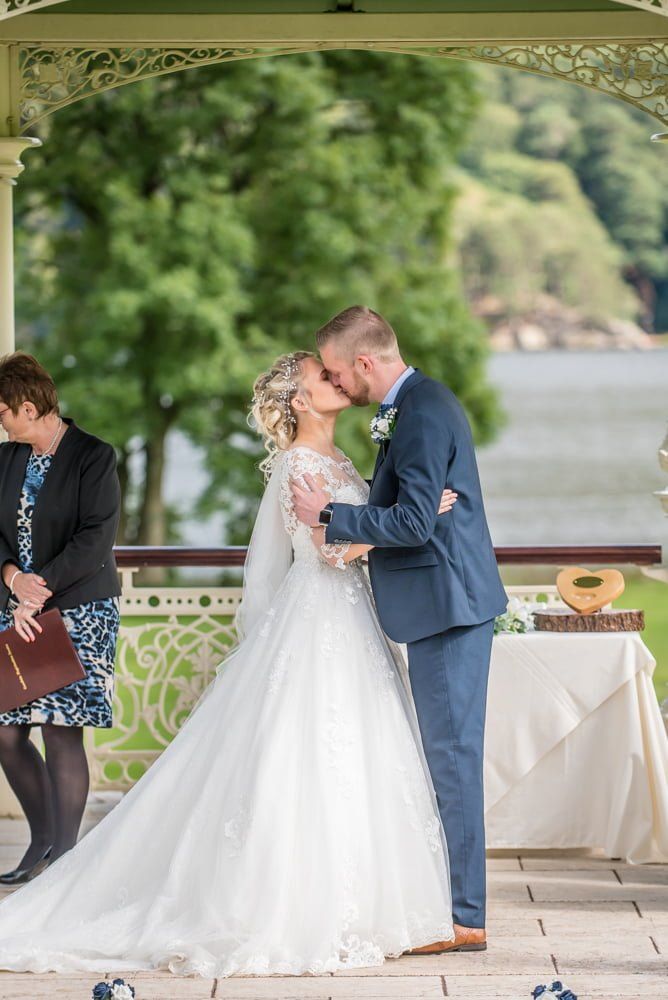 First kisses, Inn on the Lake Weddings, Lake District