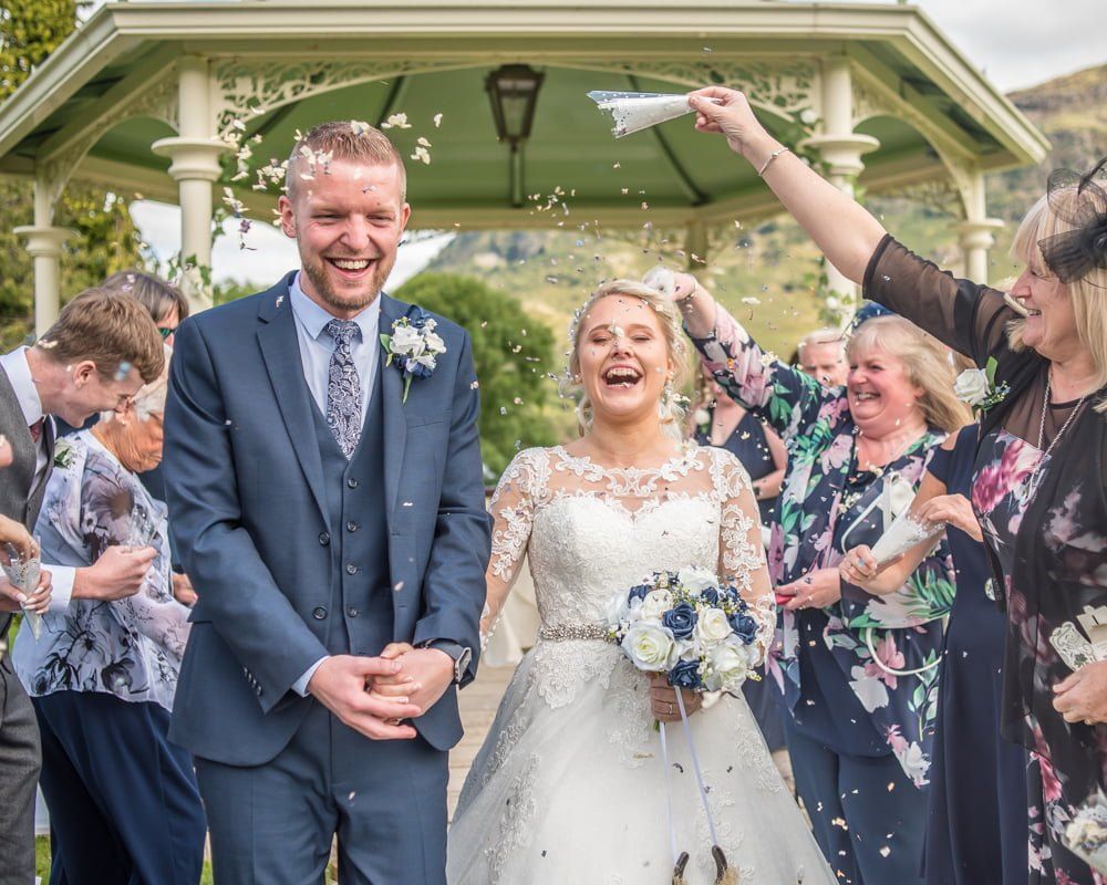 More confetti, Inn on the Lake Weddings, Lake District