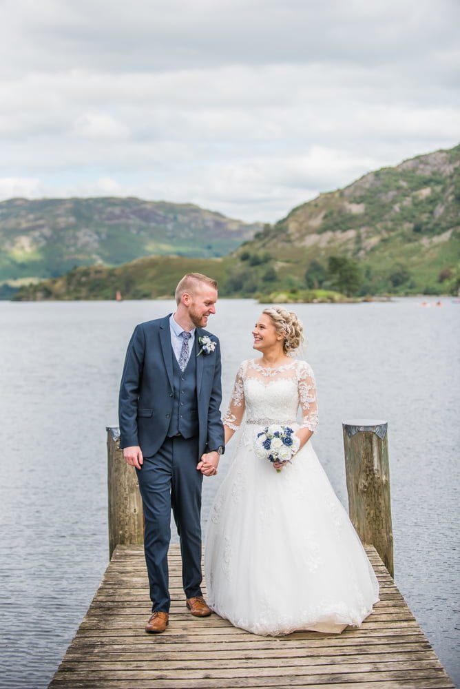 Happy smiling couple, Inn on the Lake Weddings, Lake District