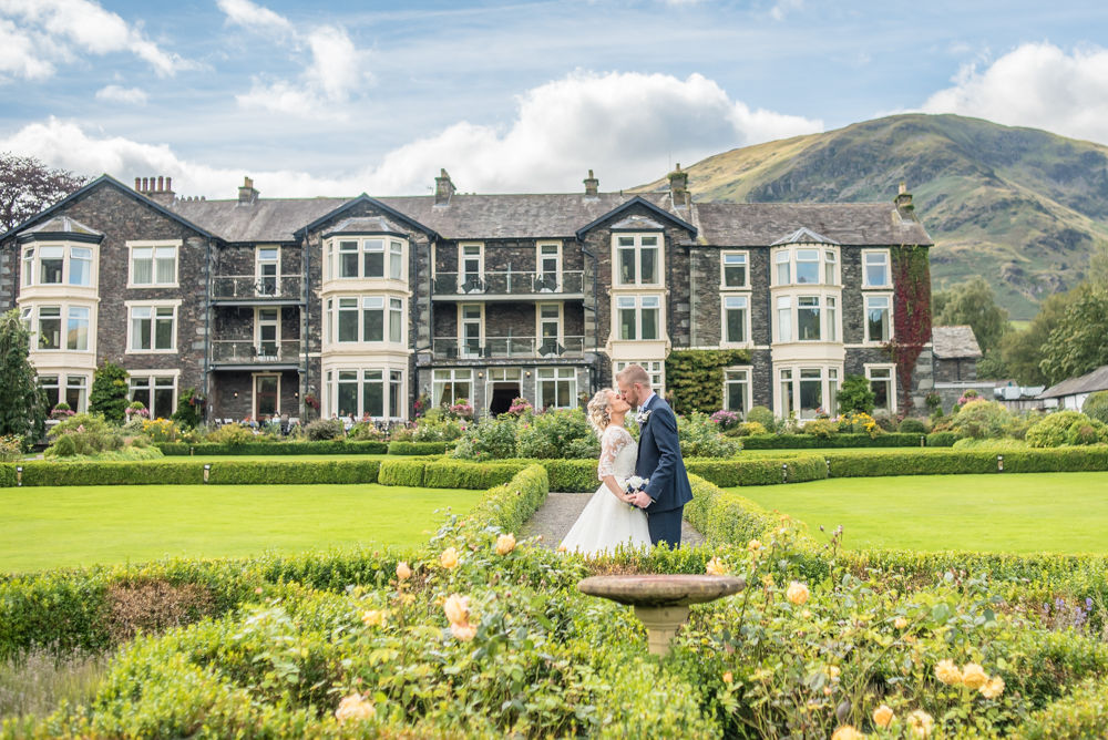 In hotel grounds, Inn on the Lake Weddings, Lake District