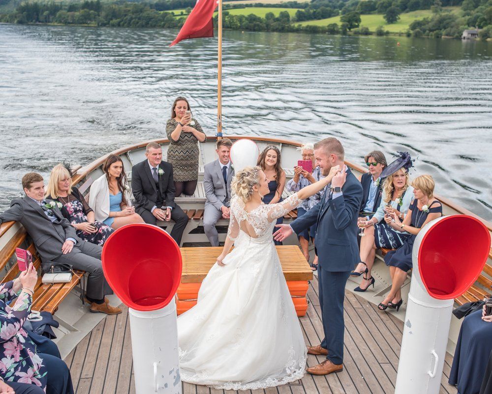First dance on Ullswater steamer, Inn on the Lake Weddings, Lake District