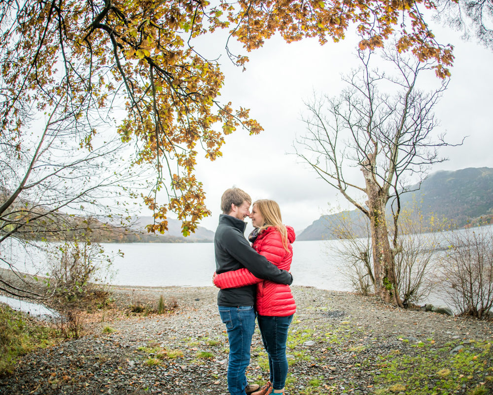 Liz & Will by Ullswater, Lake District pre-wedding portraits, Lake District wedding photographers