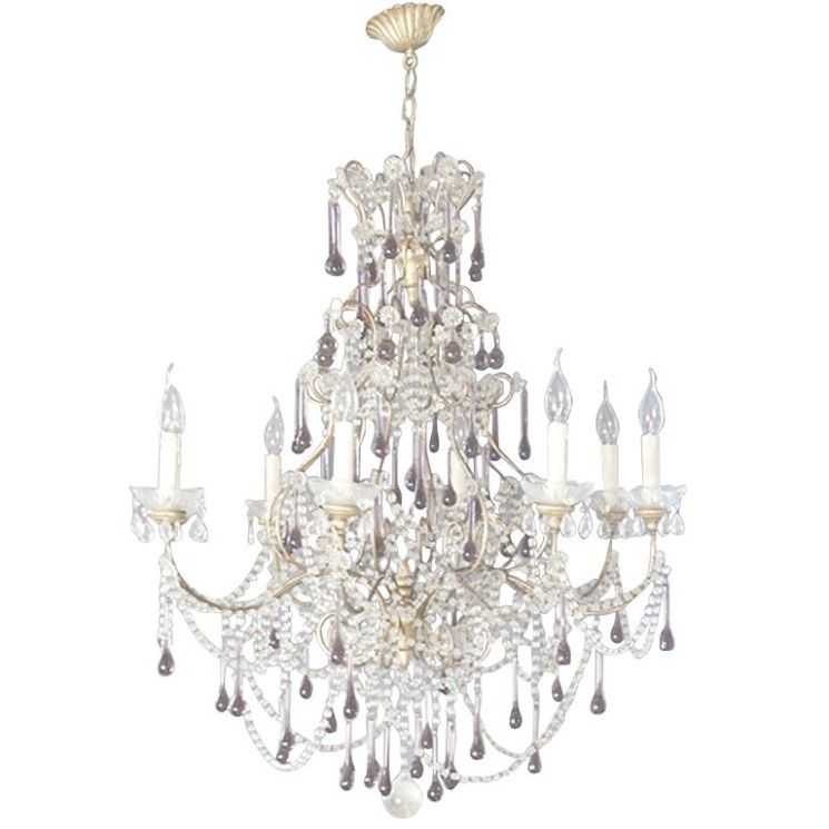 19 Th Century Italian Chandelier With Crystal And Amethyst At 1stdibs In Italian Chandelier (Gallery 1 of 45)