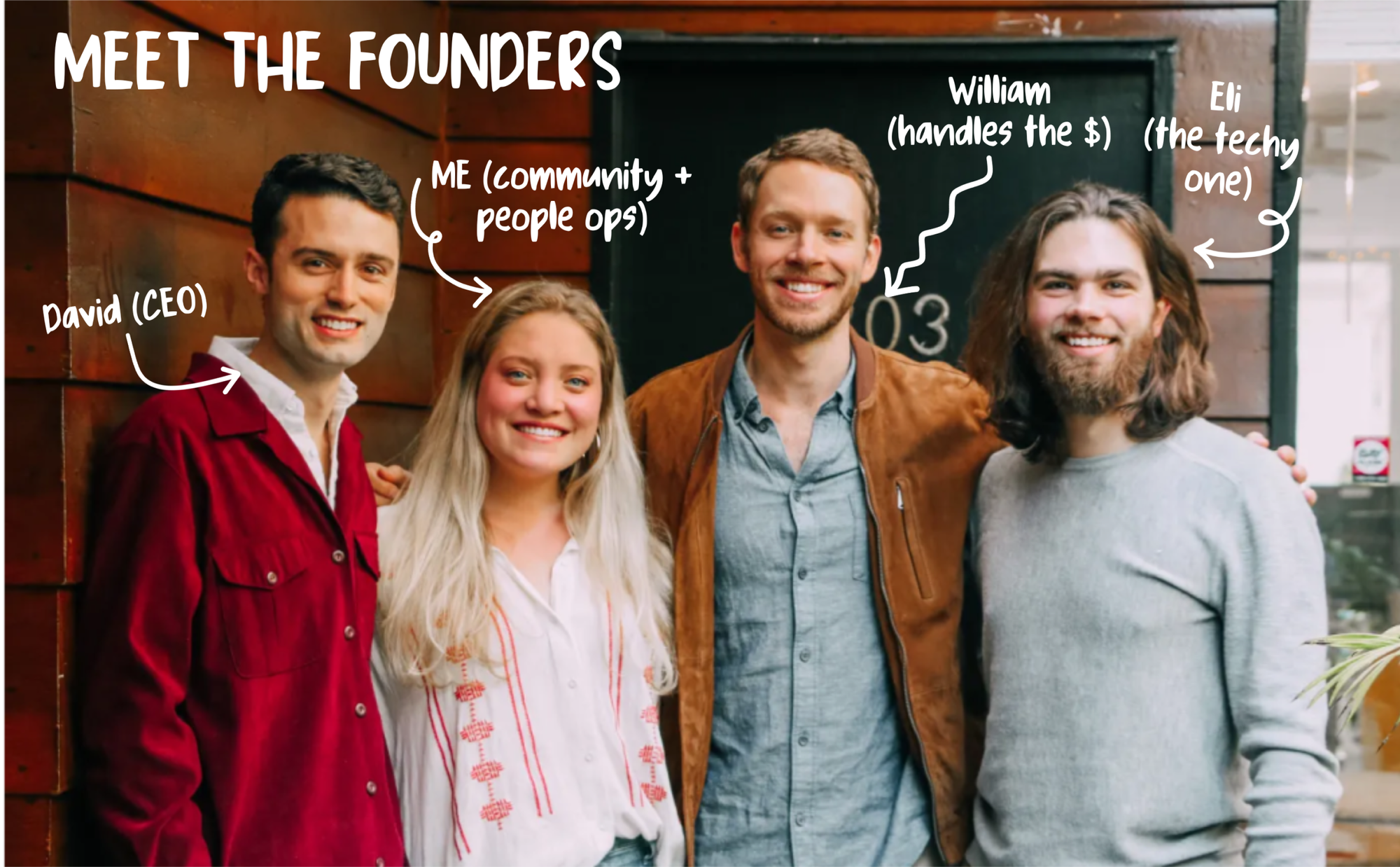 Curtsy founders David Oates, Clara Agnes, William Ault, and Eli Allen
