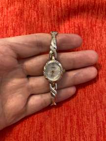 Woman’s silver tone diamond dial  supreme wrist watch!