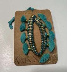 Shiraleah‎ Felicity Turquoise Bohemian Tassel Bracelet