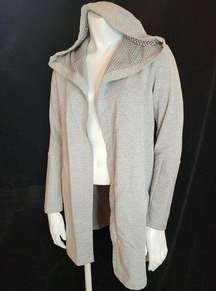 D & Co Active Gray Hooded Cardigan (XXS)