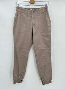 NWT Pact Organic Chino Jogger Pants Sz S Khaki Tan Stretch Cotton