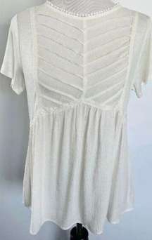 Knox rose babydoll blouse white size XXL