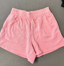 pink sweatshorts