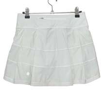 Lululemon Pace Rival Skirt Skort 4 Way Stretch 15" White W8A85T Womens Tall 4