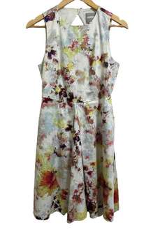 Hunter Bell New York Kukka Tea A-line Dress Floral Keyhole Back Size 4