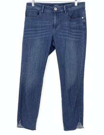 J. Jill Women's Size 4 Denim Authentic Fit Slim Ankle Jeans Zipper Fly Blue