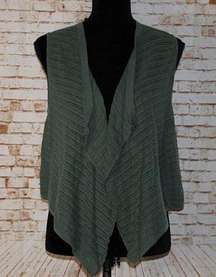 To the Max Green Open Front Vest Size L