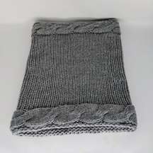 Saks off Fifth Knit Infinity Cowl Neck Scarf Grigio Gray