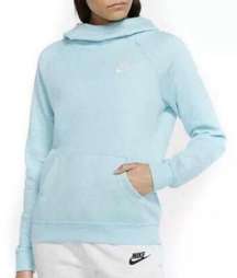 Nike funnel neck baby blue fleece cozy hooded sweatshirt medium