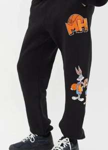 NEW MADHAPPY BLACK SPACE JAM SWEATPANTS