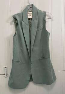 Semi Couture 01 Teal Suit Jacket Vest