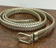 Coldwater Creek Women's Metallic Bonded Braided Belt Gold Size XL