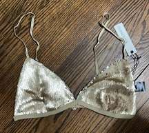 NWT Olivaceous sequin bra