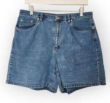 Vintage Liz Claiborne Linen Blend High Waisted Chambray Jean Shorts 31