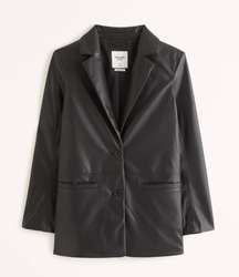 Abercrombie vegan leather blazer