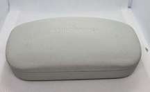 Warby Parker White Glasses Case with Blue Lining