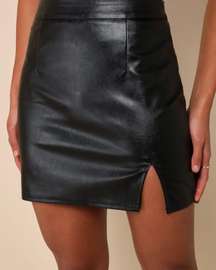 Vegan Leather Mini Skirt