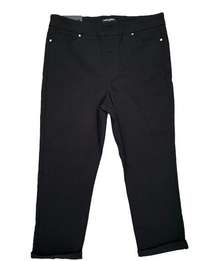 Mario Serrani Italy Black Stretch Cuff Capri Large NEW