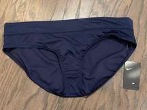 New! Nike Women's Solid Navy Full Brief Swimsuit Bottoms Size XL NWT