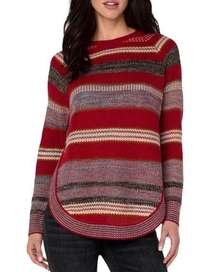 NWOT Liverpool Los Angeles Women’s Stripe Raglan Sleeve Sweater Cozy Medium