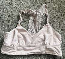 Aerie racerback bralette top lace medium m pink