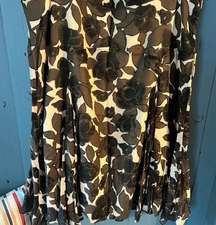 Alfani Brown/Black/White Floral Skirt Size 16