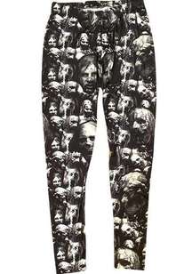 THE WALKING DEAD Ladies Leggings ~ Size XL ~ Her Universe ~ Black & White Print