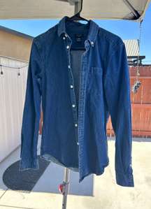 denim shirt in mid blue