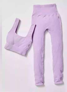 NWT  Good Karma Tile Textured Set XS/SM Lilac Athletic Gym