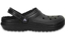 NEW CROCS Black Classic Lined Clogs Size 8 Women’s 6 Men’s $60