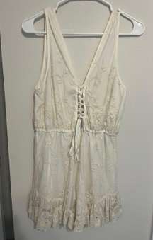 Lace Cream Romper -