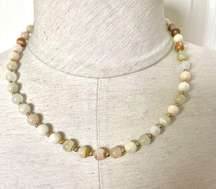 Green onyx natural stone necklace
