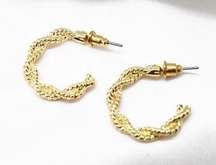 Gold Twisted Hoops