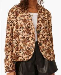 NWT  Cali Blazer Jacket in Sand Floral Size Medium