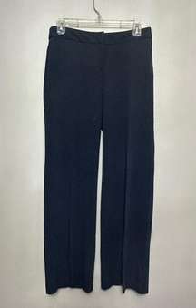 Alfani Dress Career Pants Women's 2 Blue Stretch Straight Leg Flat Front Trouser